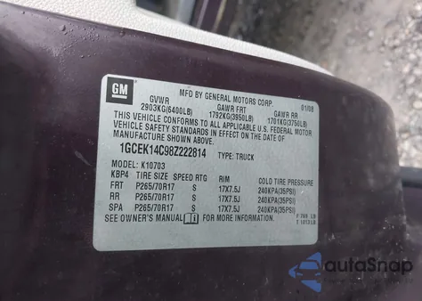 2008 Chevrolet Silverado 1500 Work Truck z USA, uszkodzony, nr VIN 1GCEK14C98Z222814